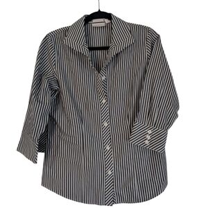 Chico's Striped Button-Up Shirt